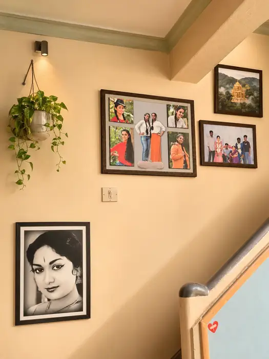Family wall photo frame decoration designed by Sri Sai Photo Laminations